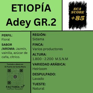 Café Etiopía Adey GR2